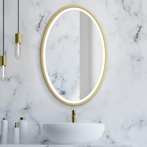 Gaudia Zrcadlo Nordic Oval Gold LED Rozměr: 45 X 65 cm