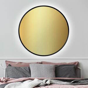 Gaudia Zrcadlo Nordic Black LED - gold glass Rozměr: ø 45 cm