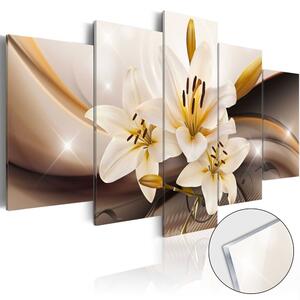 Obraz třpytivá lilie na akrylátovém skle - Shiny Lily - 200x100