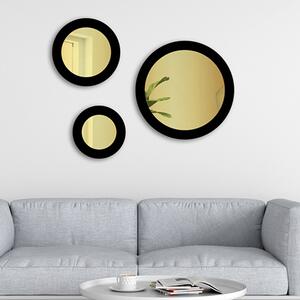 Gaudia Zrcadlo Balde Trio Black - gold glass Rozměr: ø 35, 45, 65 cm