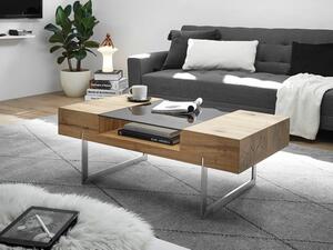 Konferenční stolek REWA dub sukatý/leštěná ocel