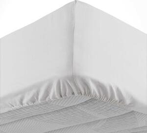 Bílé napínací bavlněné prostěradlo 160x200 cm Lina – douceur d'intérieur