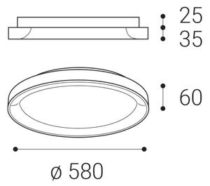 LED2 - LED Stropní svítidlo BELLA LED/48W/230V 3000K/4000K hnědá
