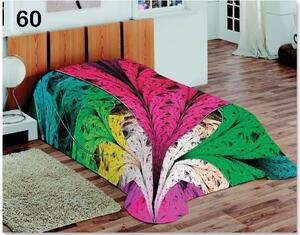 Barevné dekorativní deky a přikrývky s paví pírky