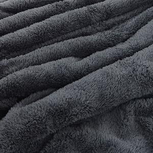 Dekorační deka a přikrývka v tmavě šedé barvě 150 x 200 cm