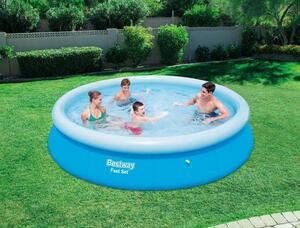 Velký bazén s nafukovacím okrajem na zahradu bez filtrace 366 x 76 cm