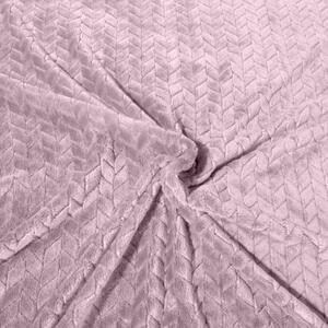 Kvalitní růžová deka s geometrickým vzorem