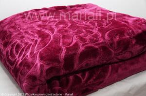 Luxusní deka v bordó barvě