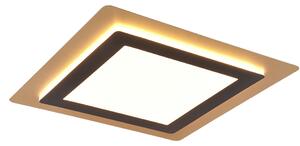 TRIO 641510280 MORGAN stropní svítidlo SMD LED 450x450mm 46W/6000lm 2700-6500K zlatá, černá, stmívatelné, dálkový ovladač