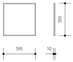PANLUX s.r.o. LED PANEL THIN UGR vestavný čtvercový 600x600 40W - neutrální