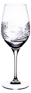 Onte Crystal Bohemia Crystal ručně broušené sklenice na bílé víno Kometa 380 ml 2KS