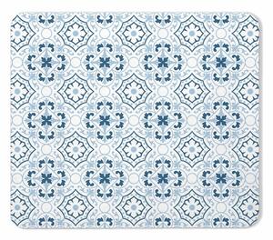 Bílo-modrá koupelnová předložka z křemeliny 35x45 cm Atlanta – douceur d'intérieur
