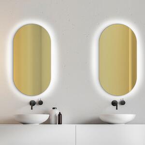Gaudia Zrcadlo Puro Zeta LED - gold glass Rozměr: 40 x 100 cm