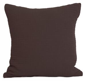 MK Lůžkoviny Mušelínový povlak na polštář 40 x 40 cm - Alexia tmavě hnědá