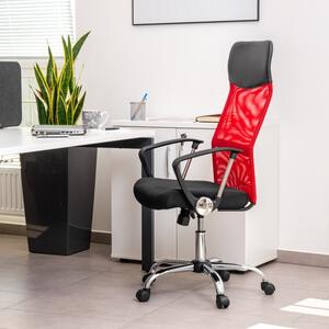 Kancelářská židle LINCOLN červená/černá