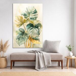 DUBLEZ | Botanický obraz listů - Monstera | UV tisk, Premium
