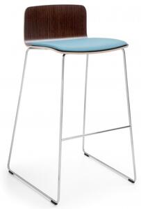 ProfiM - Barová židle COM K22CV s čalouněným sedákem a ližinovou podnoží