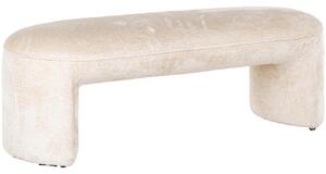 Bílá látková lavice Richmond Fargo 120 x 45 cm