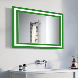Gaudia Zrcadlo Moderno LED Green Rozměr: 80 x 60 cm