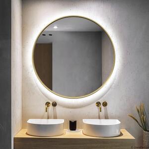 GieraDesign Zrcadlo Scandi Slim LED Gold Rozměr: Ø 50 cm