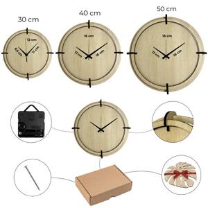 Dřevěné nástěnné hodiny javor - tichý chod, přírodní design | SENTOP HDF0587-MAPLE