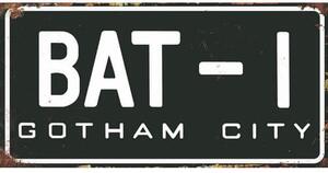 Ceduľa značka USA Gotham City 30,5cm x 15,5cm Plechová tabuľa