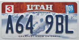 Ceduľa značka USA Utah 30,5cm x 15,5cm Plechová tabuľa