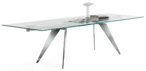 BONTEMPI - Stůl Ramos skleněný, 200/250x106 cm