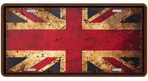 Cedule značka UK vlajka 30,5cm x 15,5cm Plechová cedule