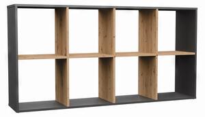 TP Living Regál MALAX 147 cm antracitový/dub artisan