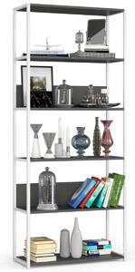 Ak furniture Regál LOFT 80 cm bílý/šedý