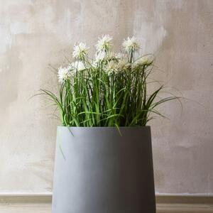 Květináč CONSTI, sklolaminát, výška 50 cm, beton-design, šedý