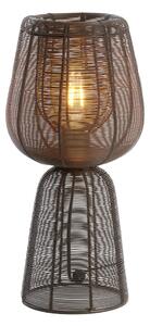 Tmavě hnědá stolní lampa (výška 42 cm) Aboso – Light & Living