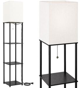 Toolight Toolight, stojací podlahová lampa s policemi 1xE27, JNH050-1F, bílá, 26x26x157 cm, OSW-56242