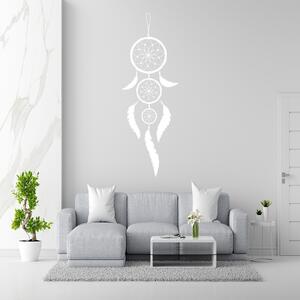 Živá Zeď Samolepka Indiánský lapač snů Barva: bílá, Velikost: 60 x 20 cm