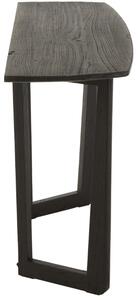 Černý dřevěný toaletní stolek J-line Moris 140 x 40 cm