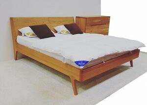 Postel dvoulůžko LAGO Buk 200x200 - dřevěná designová postel z masivu