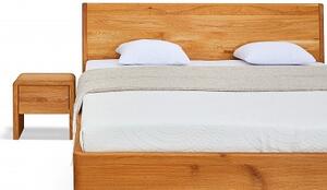 Postel dvoulůžko LAGO Dub 180x200 - dřevěná designová postel z masivu