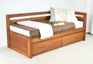 Postel SOFA DUO Buk 160x200 / 2x 80x200 - Rozkládací dřevěná postel z masivu o šíři 4 cm