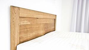 Dřevěná postel z masivu ONTARIO Dub postel s úložným prostorem 160x200cm - dubové dvoulůžko o šíři masivu 3,7 cm