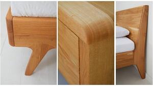 Postel dvoulůžko LAGO Buk 140x200 - dřevěná designová postel z masivu