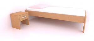 Postel ECONOMY 100x200 cm, Buk - dřevěná postel z masivu o šíři 2,8 cm