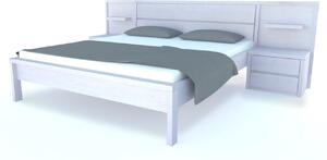Postel MARINA Buk 160x200 - dřevěná postel z masivu o šíři 4 cm, včetně nočních stolků