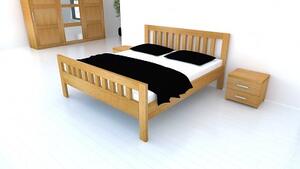 Dřevěná postel z masivu MIA PLUS Dub 140x200 - dubové dvoulůžko o šíři masivu 3,7 cm