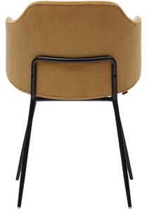 Hořčicově žlutá žinylková jídelní židle Kave Home Yunia