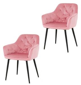 LuxuryForm Jídelní židle Atlanta - starorůžová - SET 2 ks