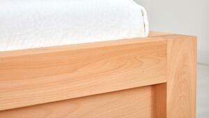 Postel MODENA 160 x 200 cm - dub - Dřevěná postel z masivu, bukové manželské dvoulůžko o šíři masivu 12x8 cm