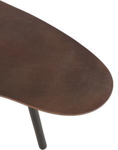 Měděný kovový konferenční stolek J-line Ashara 89 x 53 cm