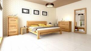 Postel CAPRI, 160x200 cm, buk - dřevěná postel z masivu o šíři 12x8 cm
