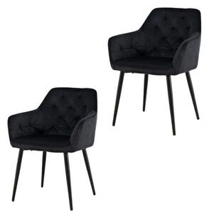 LuxuryForm Židle Atlanta - černá - SET 2 ks